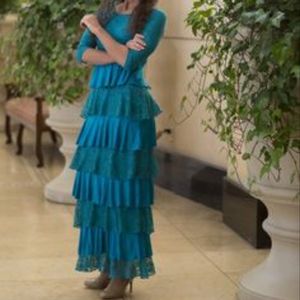 Dainty Jewells Dreaming in Vintage Teal Dress